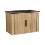 Долен конзолен шкаф за баня Inter Ceramic 8045 WOODEN – елегантно решение за стилна баня