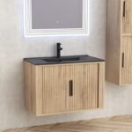 МЕБЕЛ ЗА БАНЯ 8045 WOODEN С УМИВАЛНИК 8066 ЧЕРЕН МАТ - Image 2