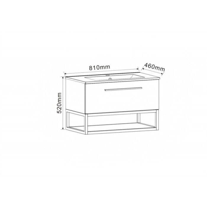 Долен конзолен PVC шкаф за баня Inter Ceramic ICP 8050-039 СИМОН - елегантен и практичен - Image 4