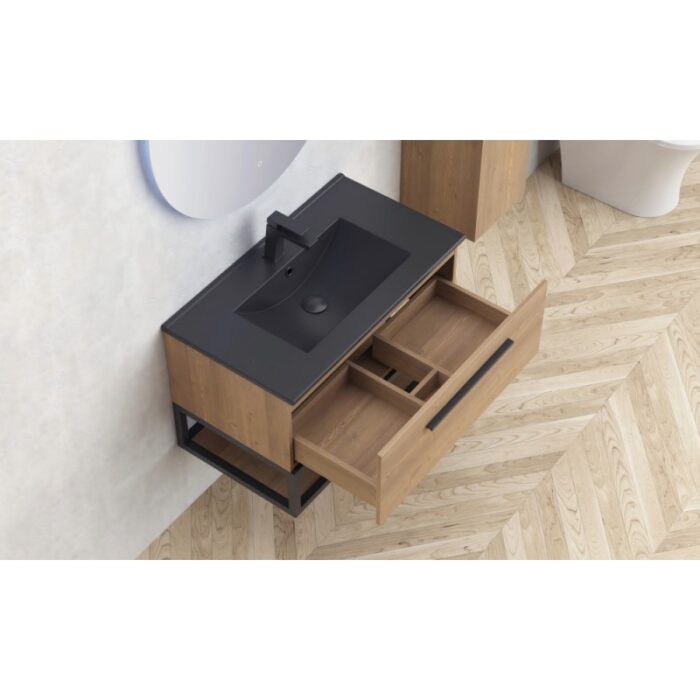 Долен конзолен PVC шкаф за баня Inter Ceramic ICP 8050-039 СИМОН - елегантен и практичен - Image 2
