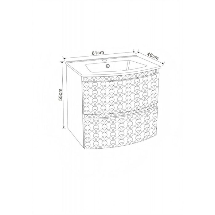 МЕБЕЛ ЗА БАНЯ BELLA 8055-60СМ + УМИВ.8055-60 - Image 4