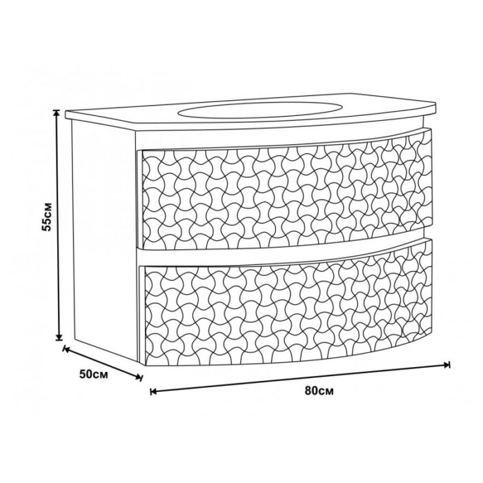 Долен конзолен PVC шкаф за баня ICP 8055 W - Image 6