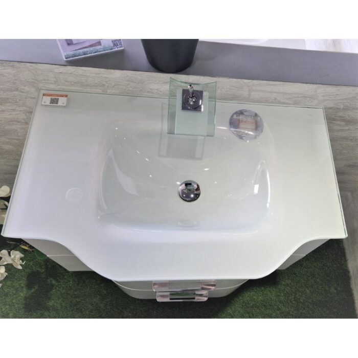 Долен конзолен PVC шкаф за баня ICP 8080W - Image 3