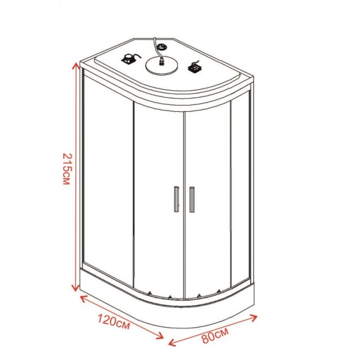 Хидромасажна кабина Inter Ceramic ICSH 8115L NEW EASY ASSEMBLE ЛИНДА - практичен дизайн и релакс - Image 2