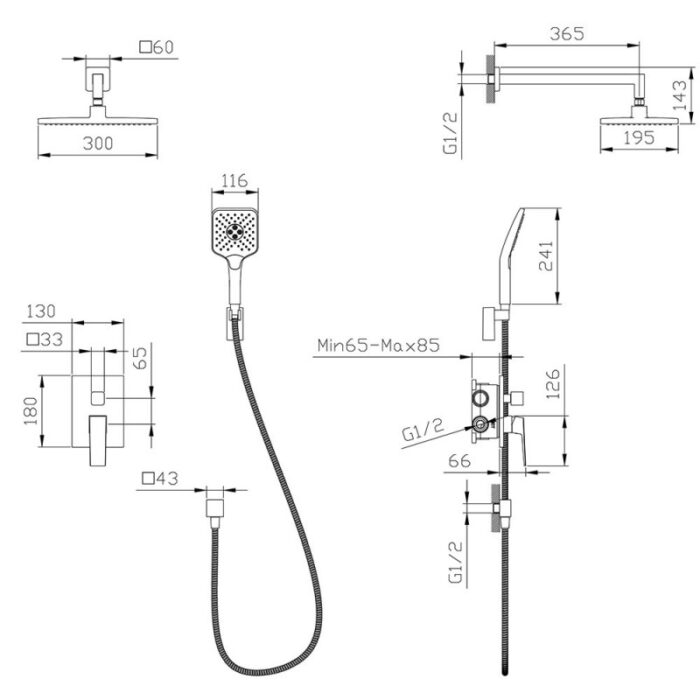 СЕТ ЗА ВГРАЖДАНЕ 2В1 / 3В1 » ICT 8123191BRUSH NICKEL - Image 3