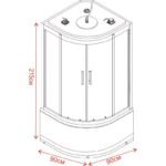 Хидромасажна кабина Inter Ceramic ICSH 8179B STEAM EASY ASSEMBLE LILY – луксозна и функционална - Image 2