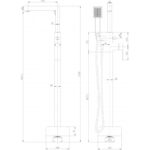 МЕСИНГОВ СМЕСИТЕЛ ЗА ВАНА 8215W - Image 3