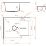 Кухненска мивка от композитен материал ICGS 8220GRAY - Image 2