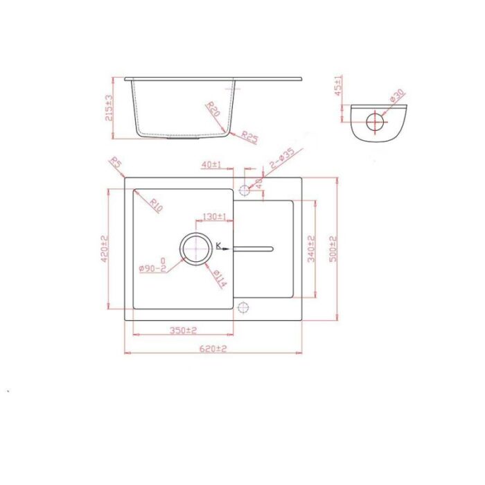 Гранитна мивка Inter Ceramic ICGS 8220 BLACK - модерен дизайн и изключителна здравина - Image 3