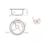 Кухненска мивка от композитен материал ICGS 8301 GRAY - Image 2