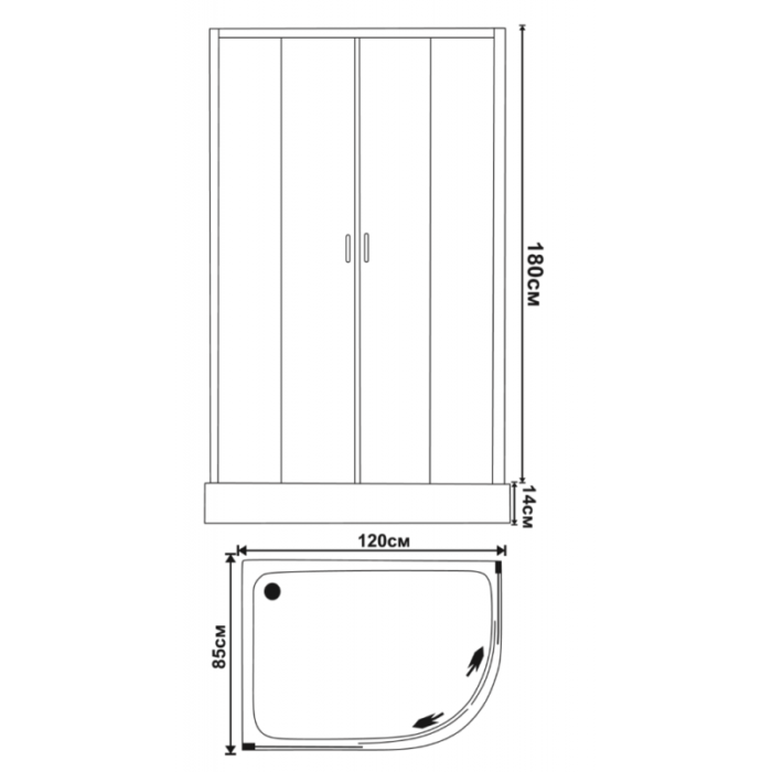 Душ кабина Inter Ceramic ICS 839R 120*85*180 NEW - идеално решение за всеки тип баня - Image 2