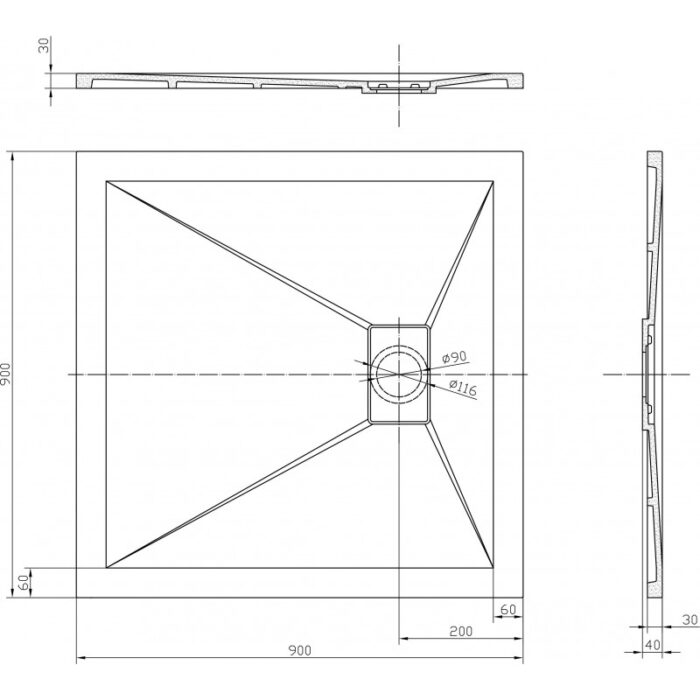 Поддушово корито ROUGH STONE ICST  9010RS-2 - Image 2