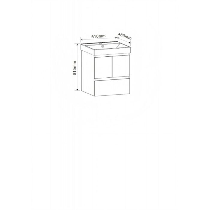 PVC ШКАФ DAVIDE-50 9046-50 УМИВАЛНИК 5953W-51CM - Image 4