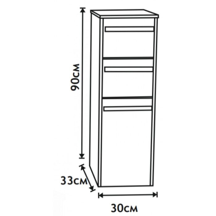 Колона за баня ICP 904650 - ЧЕРНО И БЯЛО - Image 4