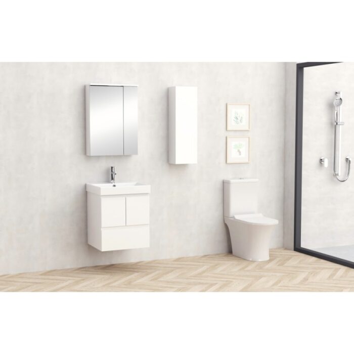 Долен конзолен PVC шкаф Inter Ceramic 9048-50W+УМИВ. 5953W-51CM – стилен избор за компактни пространства - Image 3