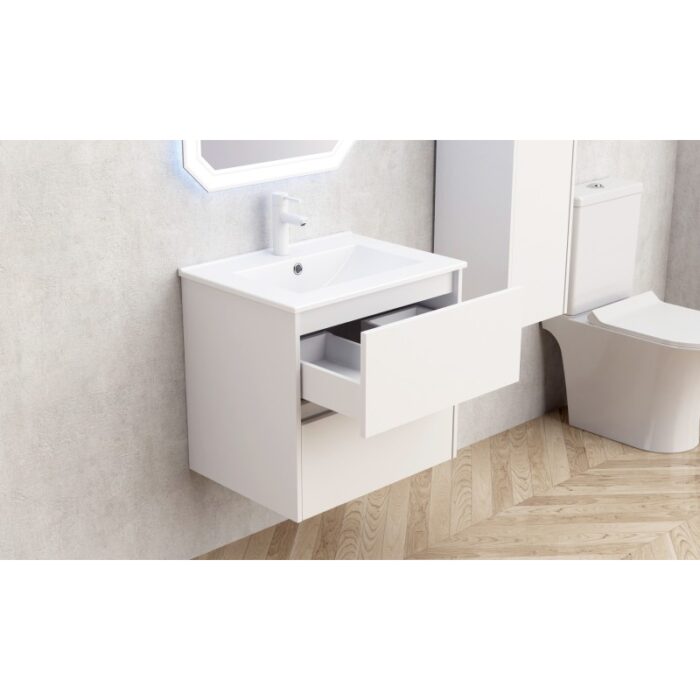 Мебели за баня » ICP 5955 + МИВКА ICC 6066MW БЯЛ МАТ - Image 2