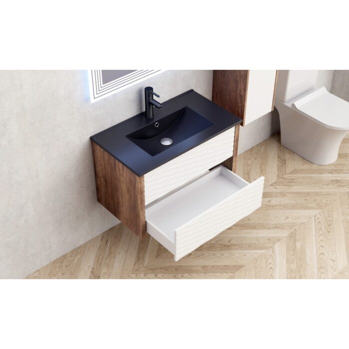 Мебели за баня PVC » ICP 8043 + МИВКА ICC 8066B ЧЕРЕН МАТ - Image 4