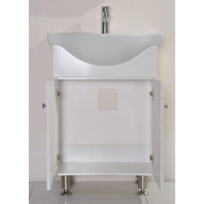 Долен шкаф за баня Inter Ceramic ICP 6042 – PVC корпус, бял цвят, с умивалник - Image 6