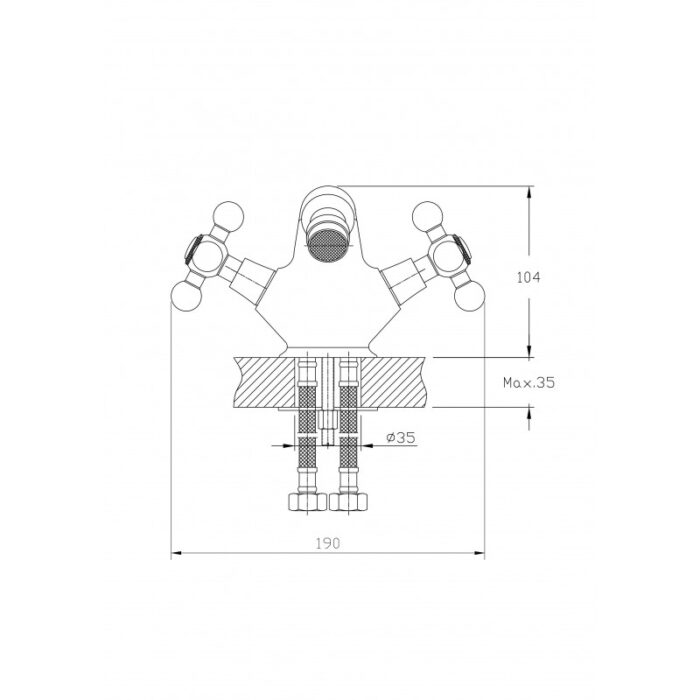 Смесител  за биде  ICF 3011852BR   АЛГАРА - Image 2