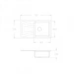 Кухненска мивка от композитен материал ICGS 8104 BLACK - Image 2