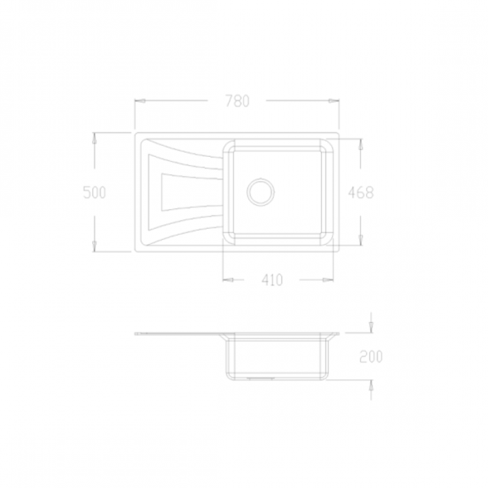 Кухненска мивка от композитен материал ICGS 8104 BLACK - Image 2