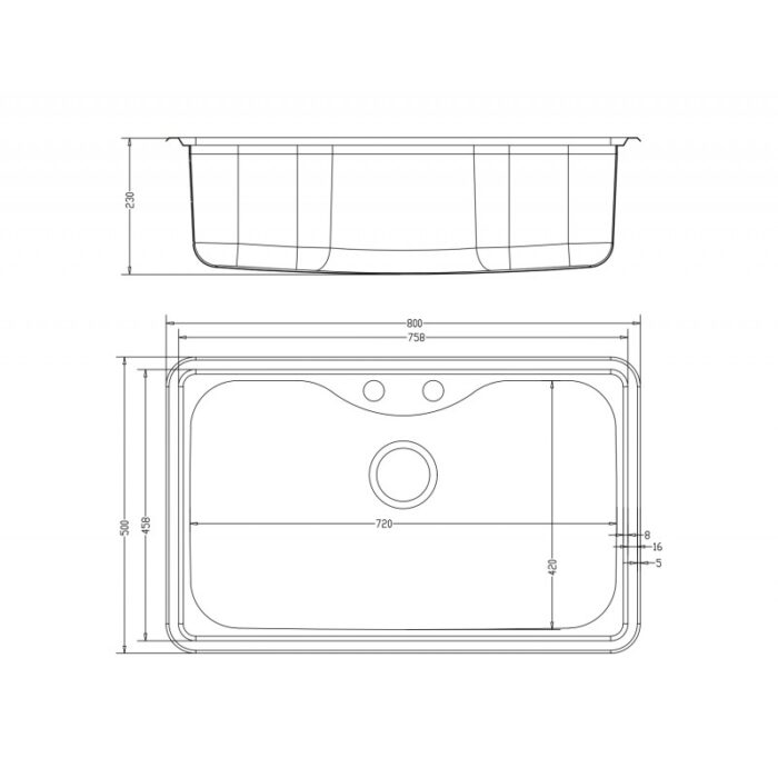Кухненска мивка алпака ICK 8546 - Image 2