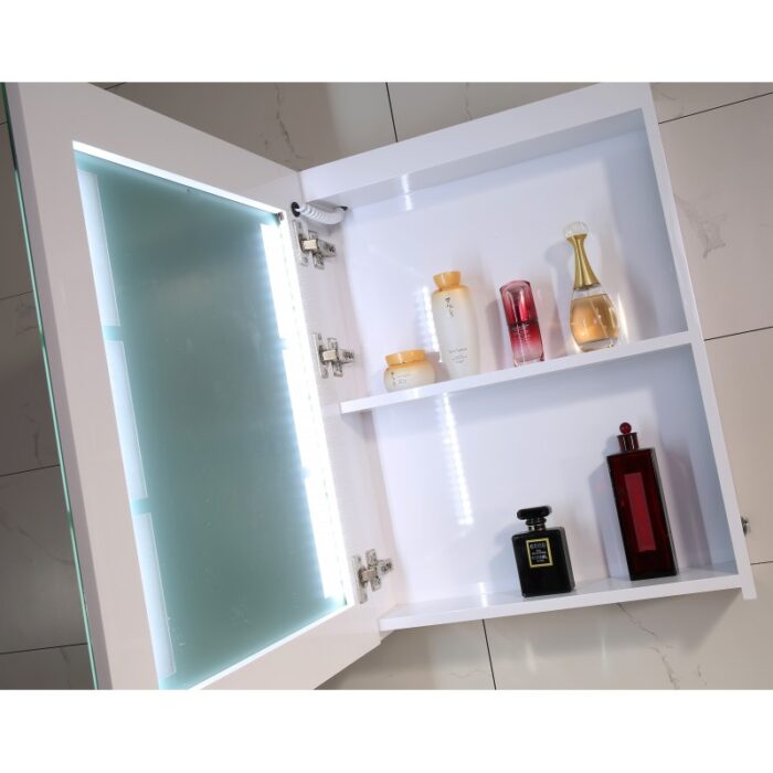Горен огледален PVC шкаф Inter Ceramic ICMC 5014-65 - Стилен дизайн с LED осветление - Image 3