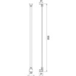 Рамо за параван ICSP SE113GOLD - 55CM - Image 2