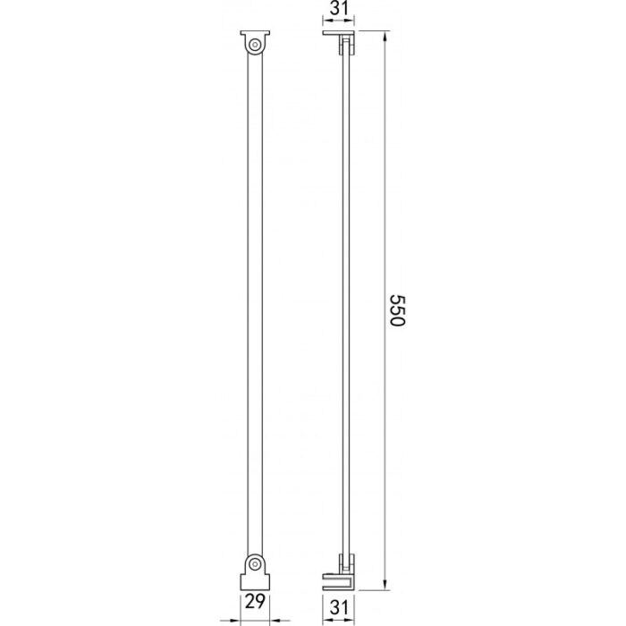 Рамо за параван ICSP SE113GOLD - 55CM - Image 2