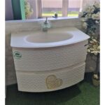 Долен конзолен PVC шкаф за баня ICP 8055 W - Image 2