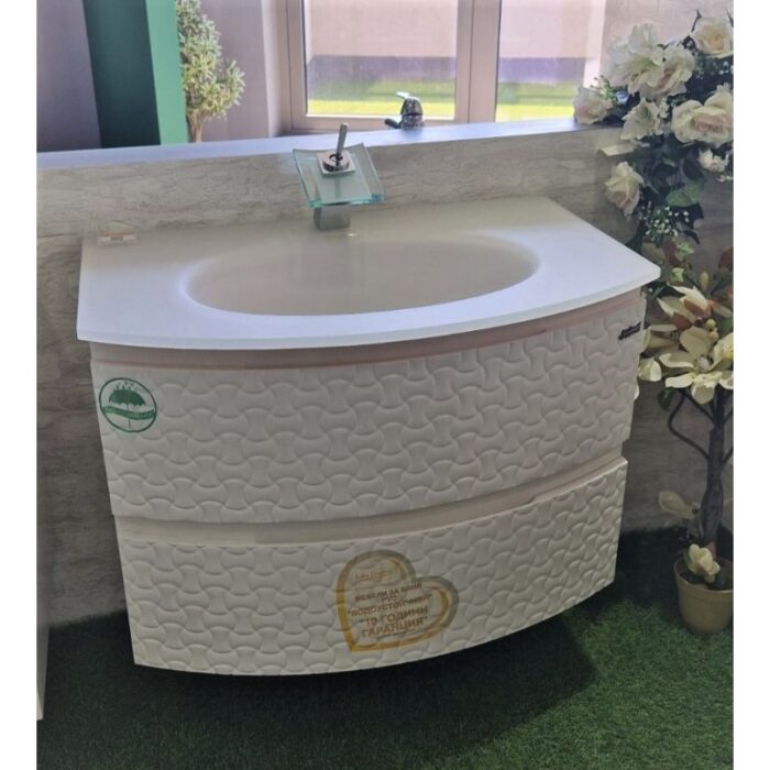 Долен конзолен PVC шкаф за баня ICP 8055 W - Image 2