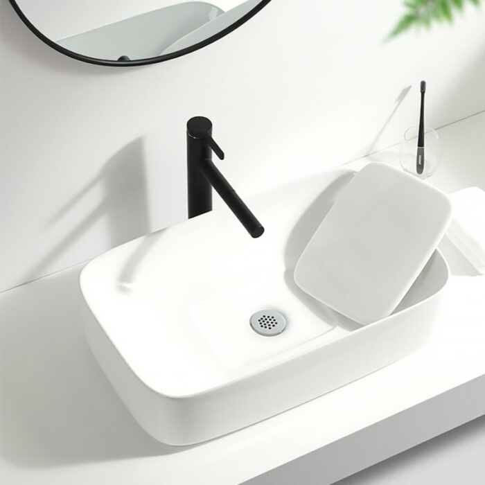 ПОРЦЕЛАНОВ УМИВАЛНИК DONNI 901W БЯЛ - Image 3