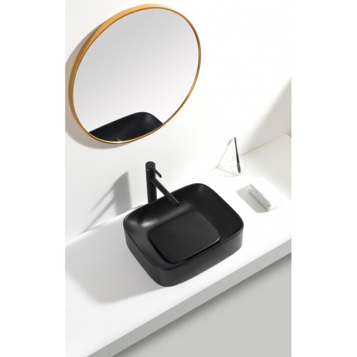 ПОРЦЕЛАНОВ УМИВАЛНИК LUDANO 902MB S ЧЕРЕН МАТ - Image 2
