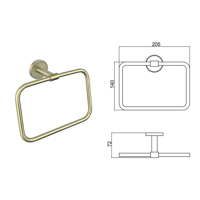 LUSSO BRUSH GOLD ПЕШКИРНИК 3660BG - Image 6