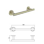 LUSSO BRUSH GOLD ПОСТАВКА ЗА ХАВЛИЯ 30СМ 3624BG - Image 7