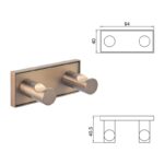 MODENA BRUSH ROSE GOLD ДВОЙНА ЗАКАЧАЛКА 3853-2BRG - Image 3