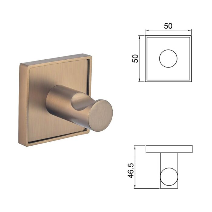 MODENA BRUSH ROSE GOLD ЕДИНИЧНА ЗАКАЧАЛКА 3853-1BRG - Image 3