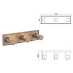 MODENA BRUSH ROSE GOLD ТРОЙНА ЗАКАЧАЛКА 3853-3BR - Image 3