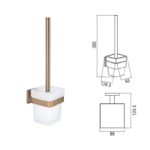 MODENA BRUSH ROSE GOLD ЧЕТКА ЗА ТОАЛЕТНА 3894BRG - Image 3