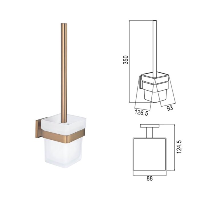 MODENA BRUSH ROSE GOLD ЧЕТКА ЗА ТОАЛЕТНА 3894BRG - Image 3