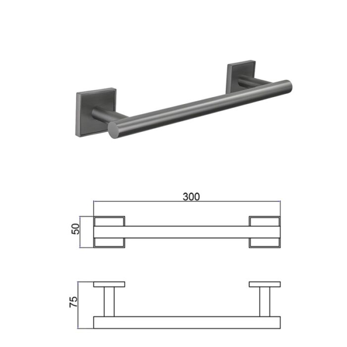 MODENA GUN GREY ПОСТАВКА ЗА ХАВЛИЯ 30СМ 3824GG - Image 3