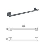 MODENA GUN GREY ПОСТАВКА ЗА ХАВЛИЯ 60СМ 3825GG - Image 3