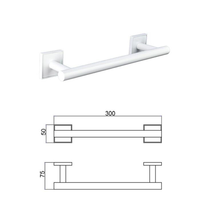MODENA WHITE MATT ПОСТАВКА ЗА ХАВЛИЯ 30СМ 3824WM - Image 3