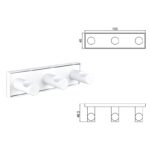 MODENA WHITE MATT ТРОЙНА ЗАКАЧАЛКА 3853-3WM - Image 3