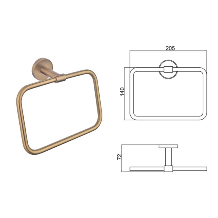 LUSSO BRUSH ROSE GOLD ПЕШКИРНИК 3660BRG - Image 4