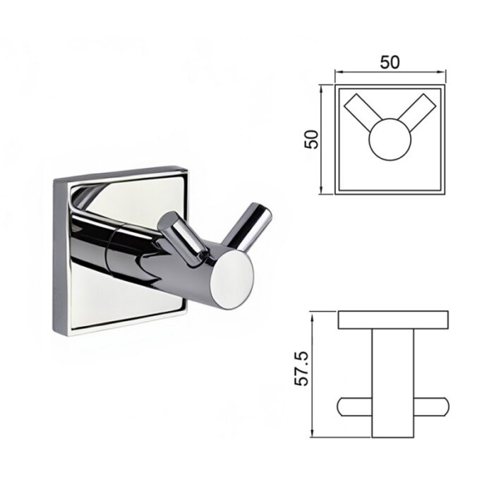 MODENA CHROME ДВОЙНА ЗАКАЧАЛКА 3850-2C - Image 3