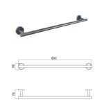 LUSSO GUN GREY ПОСТАВКА ЗА ХАВЛИЯ 60СМ 3625GG - Image 4