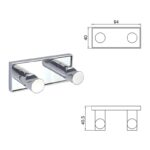 MODENA CHROME ДВОЙНА ЗАКАЧАЛКА 3853-2C - Image 3