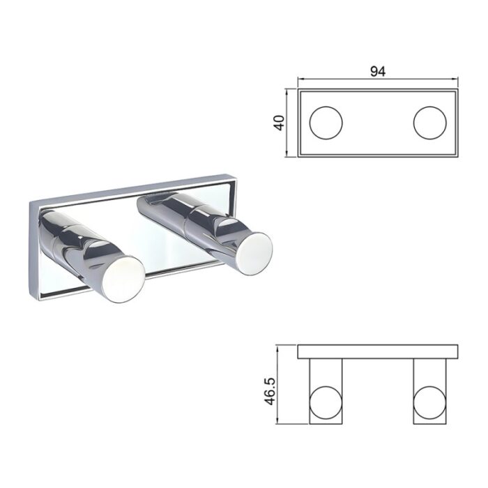 MODENA CHROME ДВОЙНА ЗАКАЧАЛКА 3853-2C - Image 3
