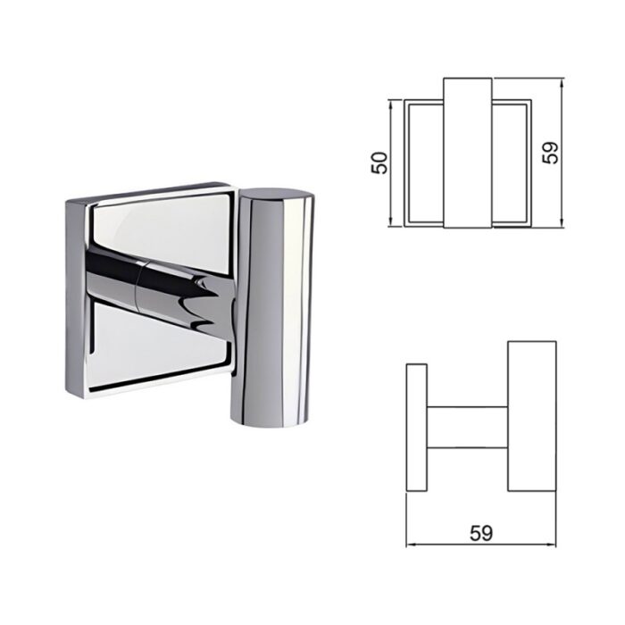 MODENA CHROME ЕДИНИЧНА ЗАКАЧАЛКА 3850C - Image 3